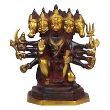 Brass Panchmukhi Hanuman Ji Idol Five Faced Bajrangbali Statue Home Temple 11 In picture