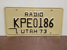 1973 Utah AMATURE RADIO License Plate Tag Original. picture