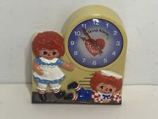 Raggedy Ann & Andy Wind-Up Talking Alarm Clock Still Tickin (untested) picture