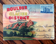VINTAGE 1956 PICTURE PACK POSTCARD, BOULDER &GLACIER, COLORADO (STAMPED) picture