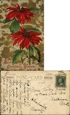Christmas Wishes  Winsch poinsettia ca. 1910 to HELEN BRUCE Baltimore Maryland picture