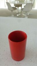 JONATHAN ADLER SIGNED RED CYLINDER VASE RESIN CONTAINER picture