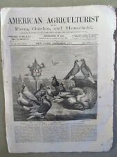 Vintage AMERICAN AGRICULTURIST, Dec.1868,Monthly Newspaper,Illustrated picture