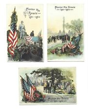 Lot 3 Postcards~ Decoration Day ~Civil War Vets ~ HONOR THE BRAVE  ~ W.F. Burger picture