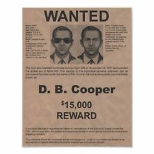 1971 DB COOPER PHOTO 8.5X11 WANTED POSTER ORIGINAL FBI SKY JACKER GANG REPRINT picture