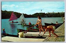 Postcard Swimming, Boating & Sailing @ Lake Minnewaska New York   E 3 picture