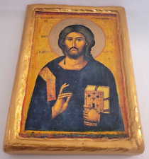 Jesus Christ Byzantine Macedonia GreekOrthodox Icon Art on Wood ICXCNIKA 1085ng picture