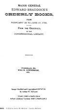 Major General Edward Braddock's Orderly Books - 1878 - Will H. Lowdermilk - pdf picture