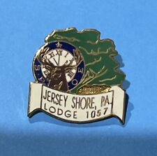 Vintage Jersey Shore Pennsylvania elks Lodge 1057 Enamel Lapel Pin picture