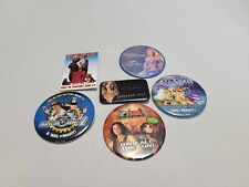 Lot of 6 - Vintage Wal-Mart Walmart Promo DVD CD Release Pinback Pin Buttons picture
