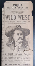 Pawnee Bill's Historic Wild West Show Newspaper Advertisement 1898 Antique Piqua picture