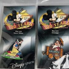Disney 100 Years of Dreams Snow White & Seven Dwarfs Pin Set Complete Brand New picture