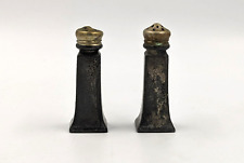 Vintage 3-Inch Pewter Salt & Pepper Shakers picture