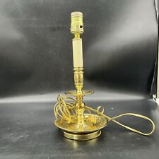 VTG Baldwin Brass Candle Stick Finger Loop Table Lamp 12 1/2” Tall picture