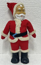 Vintage Santa Claus 11.5” Straw Body, Paper Boots Kitschy Retro Piece picture