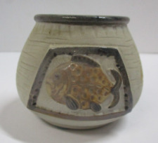 Small Vintage Japan Planter with Fish Decoration picture