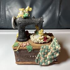 Vintage Antique Sewing Machine with Mice Music Box My Favorite Things Resin picture
