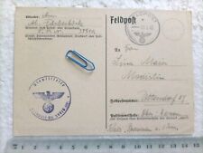 WW2 Germany Feldpost 39910 Postcard 08. 6. 1942 Stamp WWII Original picture