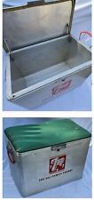 Vintage 1960's Metal 7up 7 Up Soda Pop Embossed Padded Cooler Ice Chest Sign 22