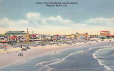  Postcard Ocean Front Boardwalk + Bandshell Daytona Beach FL  picture
