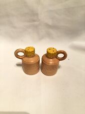 Vintage Salt and Pepper Moonshine Jugs Plastic With Stoppers Used picture