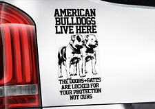 American Bulldog Car Sticker - Dog On Board Bumper Window Decal Sign Gift V06BLK picture