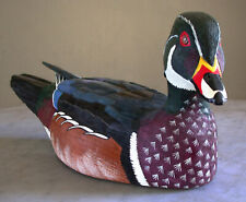 Hand Carved Carolina Wood Duck Statuette. picture