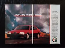 1989 Alfa Romeo 164 Vintage Print Ad Out of the Ordinary Pininfarina Sporty Car picture