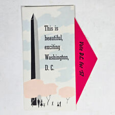 Vintage 1957 Washington DC Tourist Pamphlet Map picture