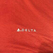 Delta Airlines Embroidered Logo Red Lap In Flight Blanket Approximately 45”x 56” picture