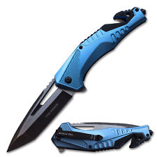 Tac-Force - Spring Assisted Knife - TF-1015BBK Black Blade Blue Handle  picture