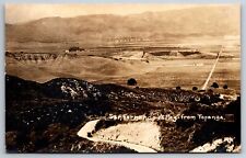 Topanga California~San Fernando Valley Panorama~Curvy Straight Highway~1920 RPPC picture