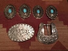 Vintage Western Buckles and Button Covers picture
