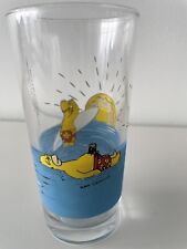 1998 Vintage Nutella Glass - The Simpsons - Homer At The Beach - Great Condition picture