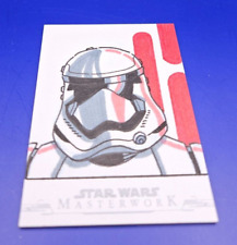 2019 Topps Star Wars Masterwork First Order Trooper Sketch Auto Rodney Roberts picture