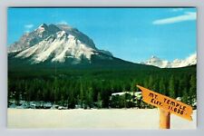 Banff-Alberta, Banff Natl Park, Mt Temple, Vintage Postcard picture