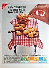 1968 Nabisco Appeteasers Vintage Print Ad-: Mini Snack Life Magazine-VTG picture