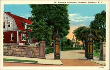 Postcard Entrance to National Cemetery Salisbury North Carolina NC 417-n2 picture