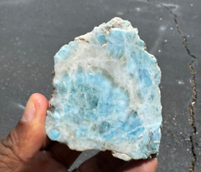 3.8 Inch’s Nice Blue Natural Larimar Lapidary Stone Polished 350 Grams picture