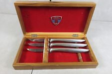 VTG Set 3 Gerber-Miming Legendary Blades Sleek Solid Stainless Steak Knives Box picture