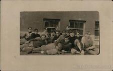 RPPC Boys Football Team,Circa 1908 Real Photo Post Card Vintage picture