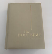 Vintage 1971 The Holy Bible 11” Catholic Version New American Gold Trim Church picture