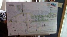 Vintage 1991 MAPEASY Mounted Map: Downtown Chicago and Sourrounding Area Map picture