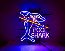 Purple Shark Pool Neon Sign Light Vintage Style Snooker Game Room Wall Decor picture