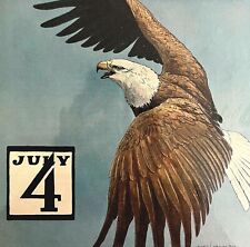 Bald Eagle July 4th 1928 Youth's Companion Lithograph Cover Charles Bull HM1A picture