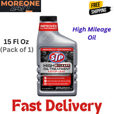 STP High Mileage Oil Treatment + Stop Leak, 15 Fl Oz (Pack of 1) picture