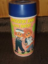 Vintage 1973 Aladdin RAGGEDY ANN & ANDY Thermos With Stopper Lid picture
