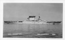 RPPC U.S.S. LEXINGTON Geo. Winstead Photo Navy WWII c1940s Vintage Postcard picture