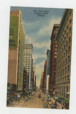 Vintage Postcard   ILLINOIS STATE STREET   NORTH CHICAGO  LINEN TEICH  UNPOSTED picture