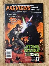 Diamond Comics Previews Star Wars Jedi vs Sith Dark Horse February 2001 Order picture